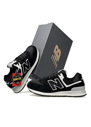 Мужские кроссовки new balance 574 classic m bsdx black white grey