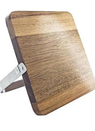 Gt-6801 підставка для ножів дельта дерев'яна з магнітом gusto, 22×22×1.8см