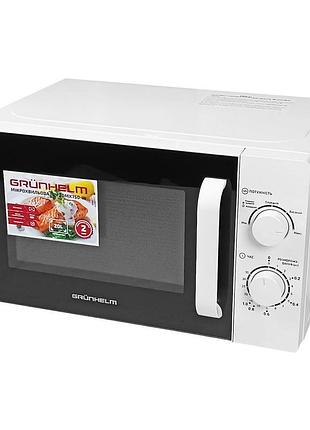Микроволновая печь - 20mx750-w (белая) 20л, 700 вт, мех. (grunhelm)