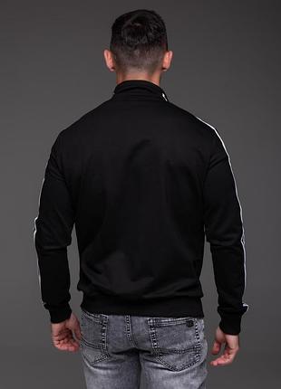 Мужская кофта олимпийка adidas черная 8