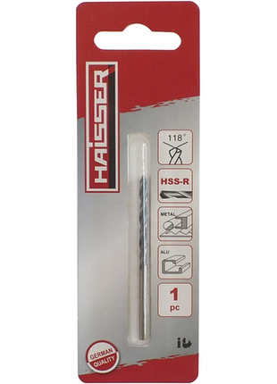 Свердло по металу hss - 6.0х57х93мм din 338, уп. 1шт (haisser)