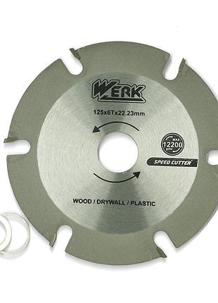 Диск универсальный по дереву для ушм 125 x 6t x 22.23mm (werk)