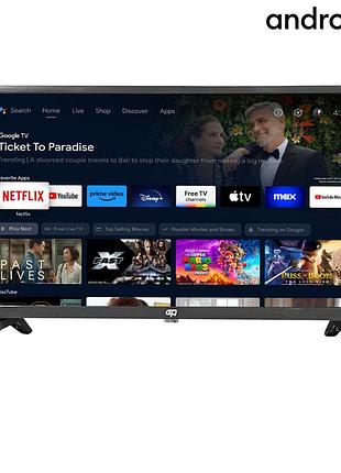 Телевизор 24, aosp android 12 - 24gh-450av, ddr 1g, flash 8g, voice rc, frame, smart hd (gh)