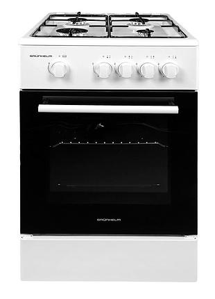 Плита газовая 50см - g4f5600w, белая (grunhelm)