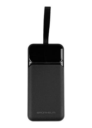 Power bank, портативна батарея 30.000 mah, чорний - gp-30bqc (grunhelm)