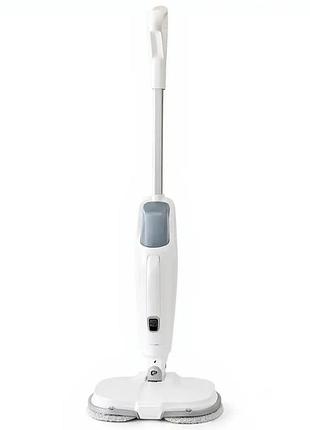 Парова швабра gstm-1340w (бiла,з функцією обертання 1340 вт, 2в1, 2 рівня пари)(grunhelm)