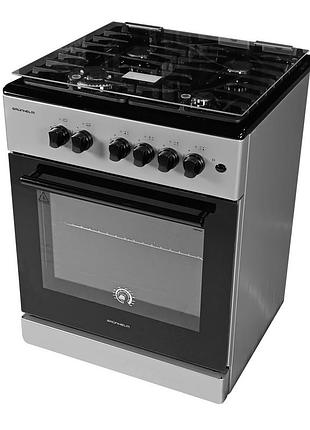 Плита газова 60см - g4fg66124gb, сіро-чорна (grunhelm)