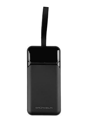 Power bank, портативна батарея 40.000 mah, чорний - gp-40bqc (grunhelm)