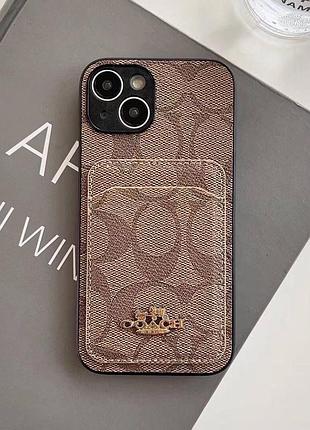 Чохол coach на iphone 13, iphone13 pro max, iphone 14, iphone 14 pro max, iphone 15, 15pro, 15 pro max,16, 16 pro, 16 pro max, 17