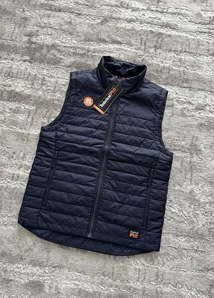 Чоловічий жилет timberland pro легка жилетка технологія rainrepel захист від вологи нова синього кольору