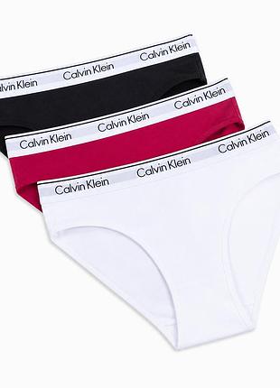 Женские трусики-слипы calvin klein набор 3шт. s