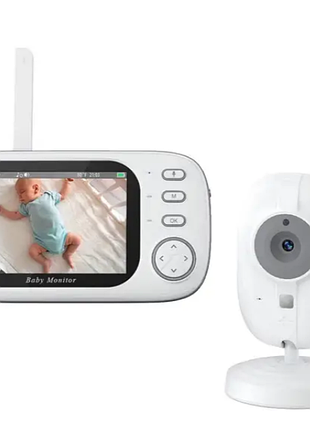 Видеоняня baby monitor vb603 pro 3.2 original jkr с датчиком звука, ночное видение + термометр, радионяня, няня