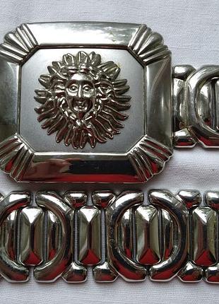 Вінтажний металевий ремінь медузи горгона versace.