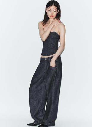 Свободные джинсы barrel от zara, 38, 44р, оригинал