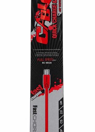 Кабель remax rc-001m micro-usb 1 м, червоний