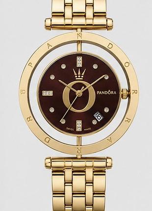 Женские часы pandora a156 gold-burgundy золотые с бордовым циферблатом