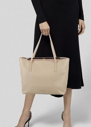 Шкіряний шопер з косметичкою, ted baker