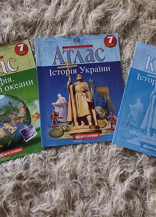 Атлас, контурна карта, політична карта світу