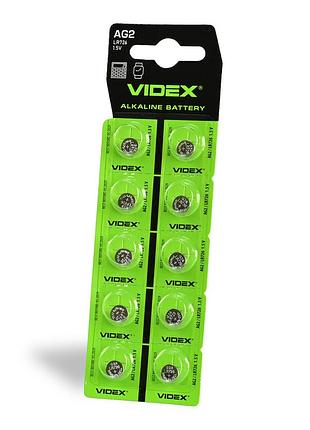 Батарейка годинникова videx ag 2/lr726 blister card 10 шт