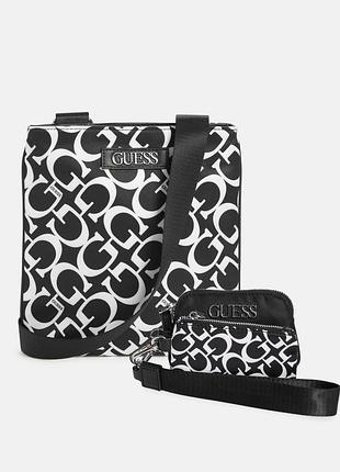 Женский набор g-volve guess с логотипом сумка и кошелек