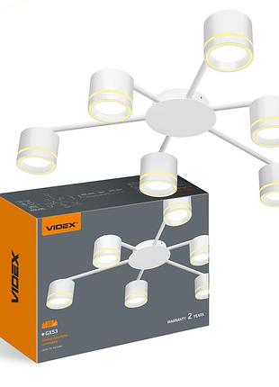 Світильник videx під лампу 6xgx53 накладний білий vl-spf21b-wp
