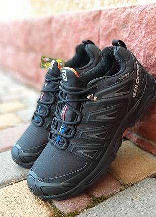 Salomon speedcross 3 pro gore-tex thinsulate черные белая надпись