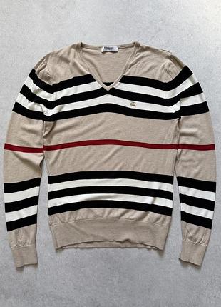 Сведр кофта burberry london v-neck sweater nova check