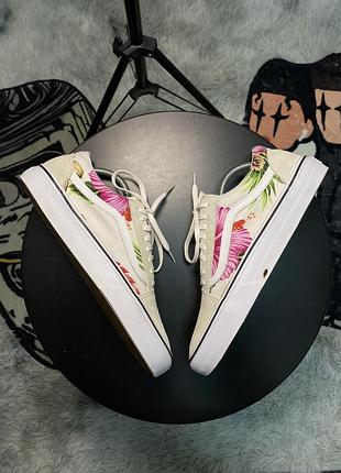 Кросівки vans old skool hawaiian floral white, розмір 40, жіночі