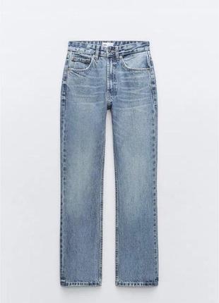 Джинси zara straight fit high waist