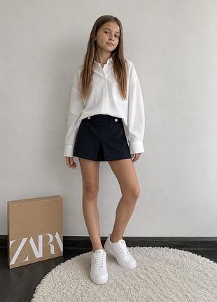 Спідниця шорти юбка синя zara в школу