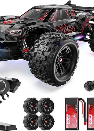 Безколекторна машинка на радіокеруванні deerc 1/14 3s lipo 4wd (до 75+ км/год / 2х3s 11.1v / ipx4 / траггі)
