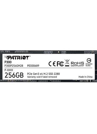 Накопичувач ssd m.2 patriot p300 256gb nvme 2280 pcie 3.0 3d tlc