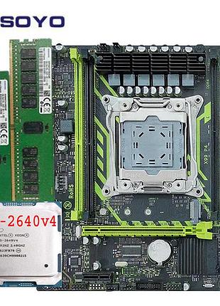 Материнська плата soyo x99 8d4 lga 2011-3 + процесор 2640v4 (10 ядер / 20 потоків) + озу 16 гб