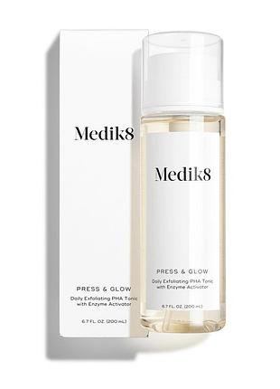 Medik8 press & glow daily exfoliating pha tonic with enzyme activator 200ml щоденний тонік для обличчя