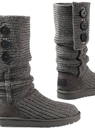 Сірі в'язані чоботи ugg еврозима 37р.