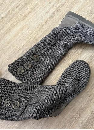 Сірі в'язані чоботи ugg еврозима 37р.