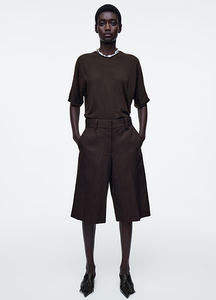 Шорти жіночі cos tailored linen-blend longline shorts / 36