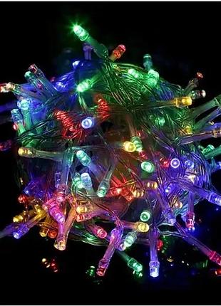 Оченка! гірлянда 100led 9 м цв. білий дріт (плохе паковання 2578)