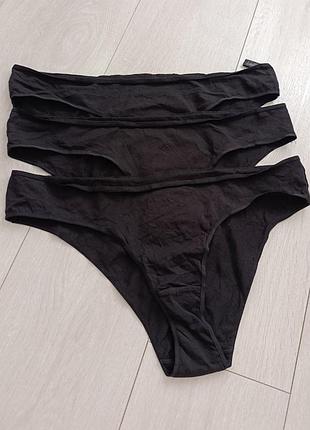 Чорні трусики базові труси котонові primark xl 14 42 50