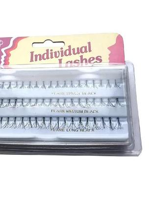 Вії пучкові dimples individual lashes mix три довжини (60 пучків) + клей