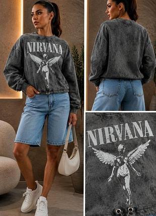 Стильний світшот nirvana з вінтажним ефектом