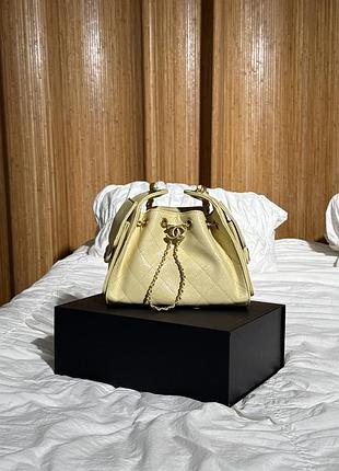 Сумка micro in grained calfskin in yellow s02132