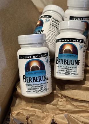 Берберин source naturals, берберин, 500 мг, 30 капсул сша