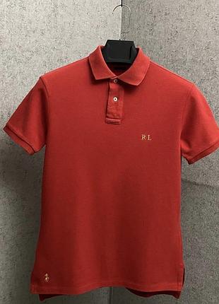 Червона футболка поло від бренду polo ralph lauren
