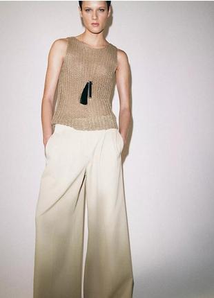 Штани  wide-leg ze collection із защипами розмір  м