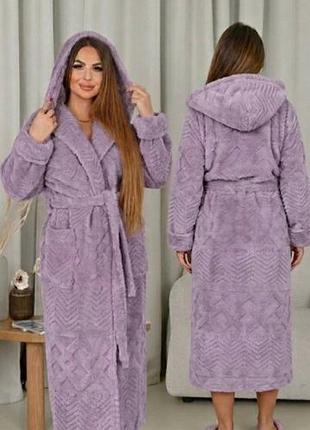 Теплый женский халат из качественной плотной махры