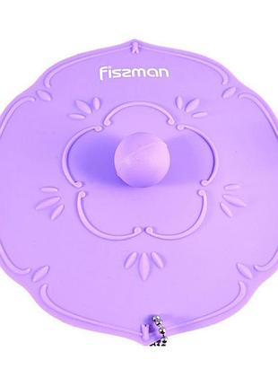 Крышка силиконовая для чашки fissman "цветок" ø11.5см, сиреневая