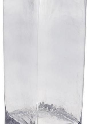 Ваза декоративна ancient glass "евіан" 25х10см, скло, світло-сірий