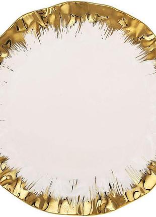 Набор 4 фарфоровые тарелки "gold luxury star" ø22см
