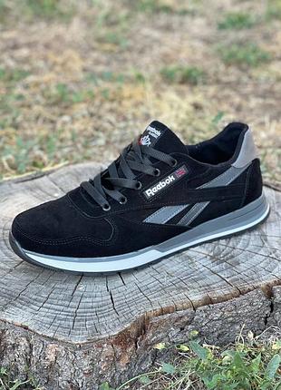 Мужские замшевые демисезонные кроссовки reebok, повседневные текстильные кроссовки для мужчин 42